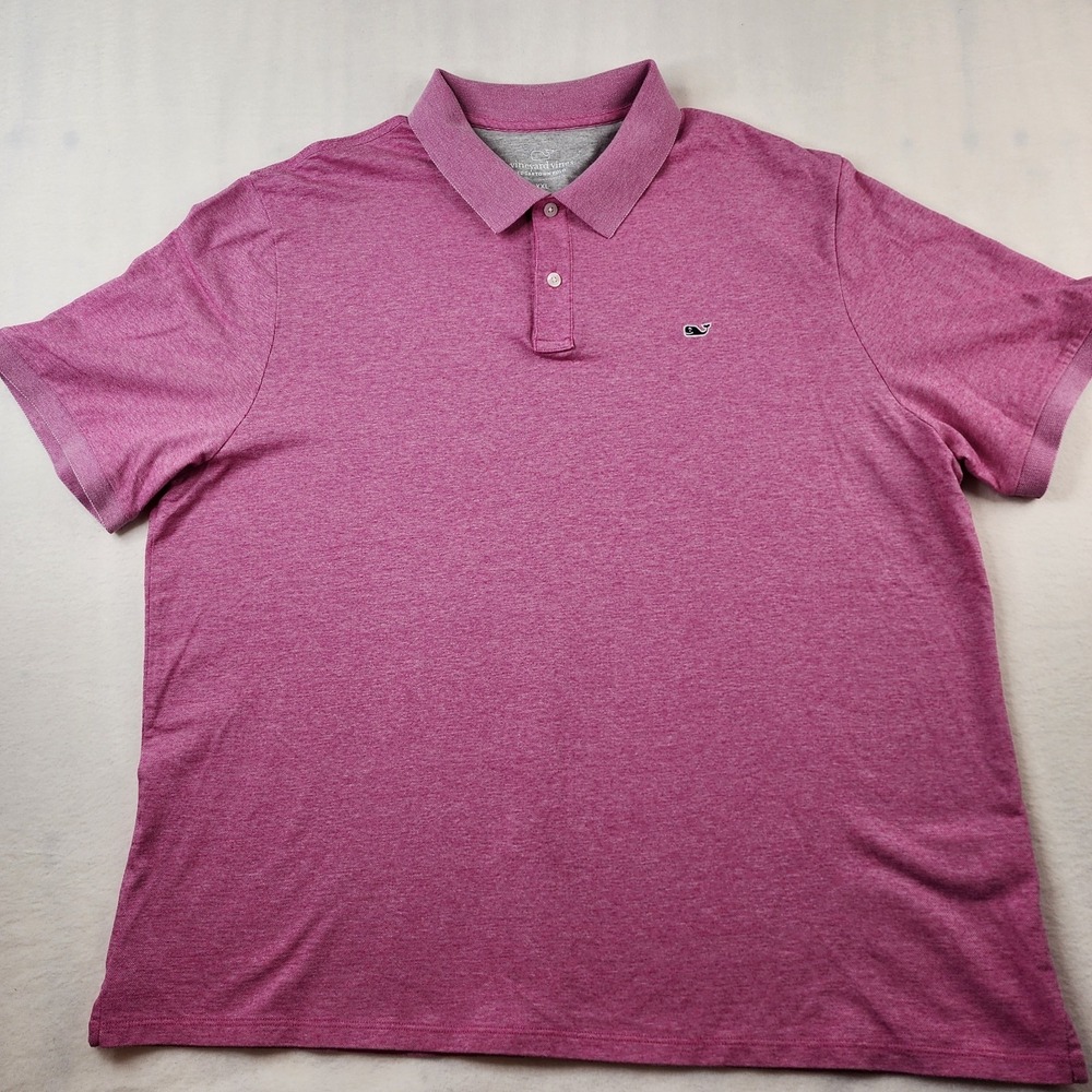 Vineyard Vines Pink Polo Shirt Mens XXL Short Sleeve Whale Logo Edgartown - Picture 2 of 8